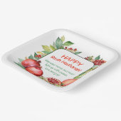 Rosh Hashanah Papierplatte Pappteller (Gewinkelt)