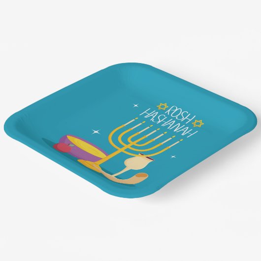 Rosh Hashanah Pappteller (Gewinkelt)