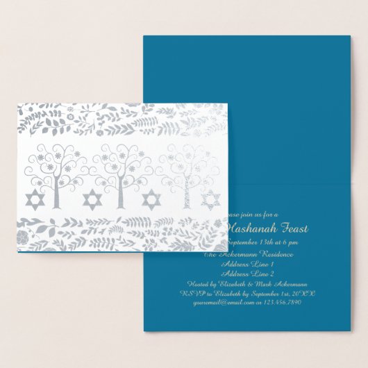 Rosh Hashanah Party Real Foil Einladungen (Anzeige)