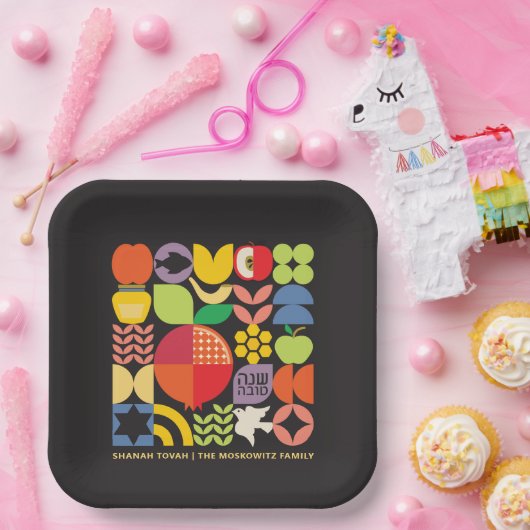 Rosh Hashanah Personalisiertes jüdisches Neujahr Pappteller (Party)