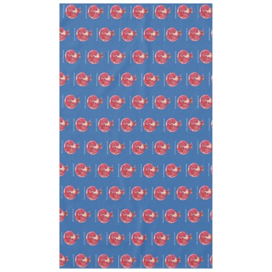 Rosh Hashanah Pomegranate Simman Hebrew Wish Tischdecke (Vorderseite)