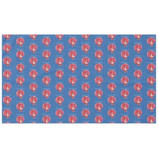 Rosh Hashanah Pomegranate Simman Hebrew Wish Tischdecke (Vorderseite (Horizontal))