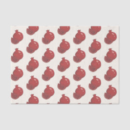 Rosh Hashanah Red Pomegranates Grunge Style Seidenpapier