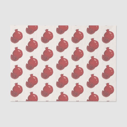 Rosh Hashanah Red Pomegranates Grunge Style Seidenpapier (Vorderseite)