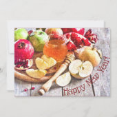 Rosh Hashanah Red und Gold Star von David Einladung (Rückseite)