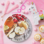 Rosh Hashanah Rustic Artwork of Apples and Honey Pappteller (Party)