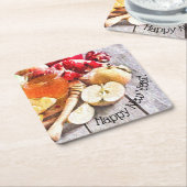 Rosh Hashanah Rustikale Äpfel und Honig Neues Jahr Rechteckiger Pappuntersetzer (angewinkelt)