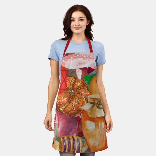 Rosh Hashanah Schürze (Getragen)