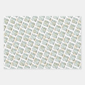 Rosh Hashanah | Shana Tova Fun & Festive Style 3 Geschenkpapier Set (Vorderseite 2)