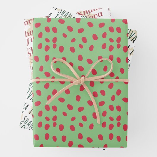 Rosh Hashanah | Shana Tova Fun & Festive Style 3 Geschenkpapier Set (Beispiel)
