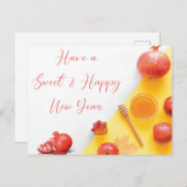 Rosh Hashanah Shana Tova Jüdisches neues Jahr wüns Postkarte (Vorne/Hinten)