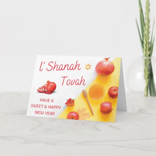Rosh Hashanah - Shana Tova Jüdisches Neujahr geflo Karte (Vorderseite)