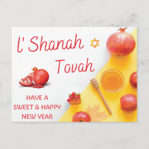 Rosh Hashanah - Shana Tova, jüdisches süßes neues Postkarte