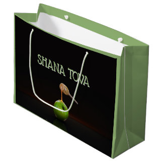Rosh Hashanah Shana Tova Sweet Green Apple Honey Große Geschenktüte