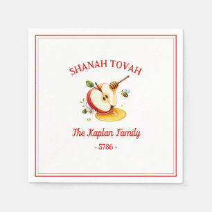 Rosh Hashanah Shanah Tovah Apple Honey Family Serviette