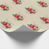 Rosh Hashanah Shanah Tovah Pomegranate Geschenkpapier (Ecke)