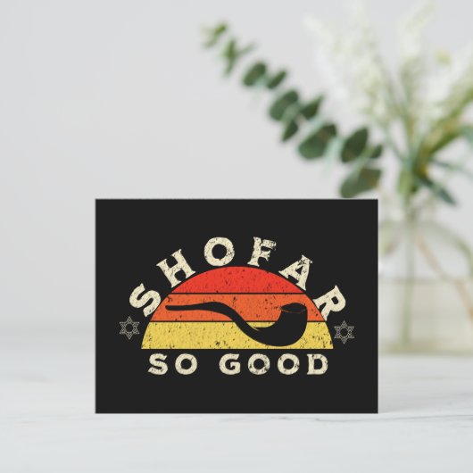 Rosh Hashanah Shofar So gute lustige Puppe Postkarte (Stehend Vorderseite)