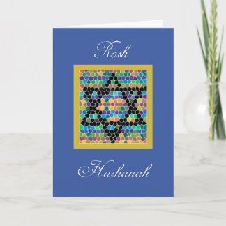 Rosh Hashanah-Star of David Mosaic Feiertagskarte