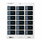 Rosh hashanah (Stern von david) Adressaufkleber (Vorne)