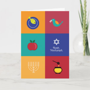 Rosh Hashanah-Symbol-Grußkarte Feiertagskarte