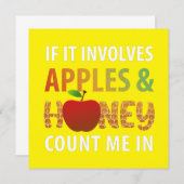 Rosh Hashanah - wenn es um Äpfel und Honig geht Einladung (Vorne/Hinten)
