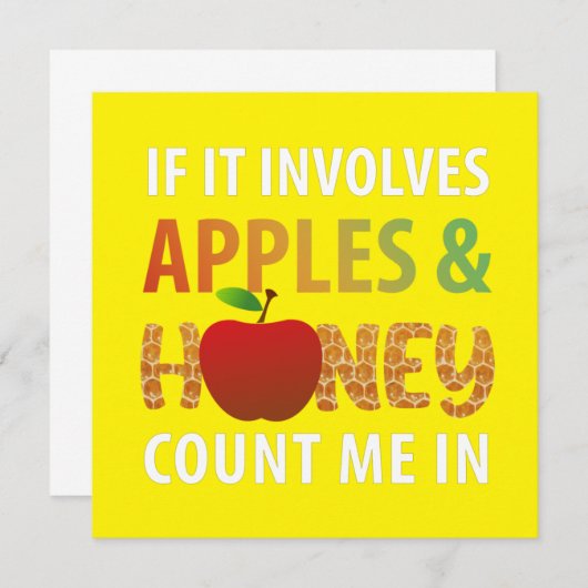 Rosh Hashanah - wenn es um Äpfel und Honig geht Einladung (Vorne/Hinten)