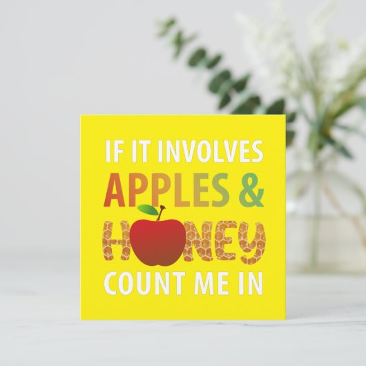 Rosh Hashanah - wenn es um Äpfel und Honig geht Einladung (Stehend Vorderseite)