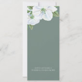 Rosh Hashanah White Apple Blossom Einladung (Rückseite)