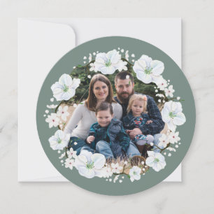 Rosh Hashanah White Apple Blossom Foto Feiertagskarte