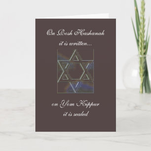 Rosh Hashanah /Yom Kippur+Star of David Karte