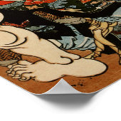 Roshi Ensei mit Tattoos Kuniyoshi Kunst Poster (Ecke)