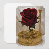 Rosicrucian Blood Rose Gold Secret Feiertagskarte (Vorne/Hinten)