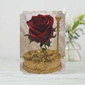 Rosicrucian Blood Rose Gold Secret Feiertagskarte (Stehend Vorderseite)