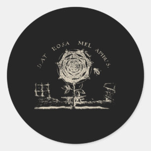 Rosicrucian Emblem Dat Rosa Mel Apibus Hermetic Runder Aufkleber