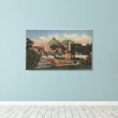 Rosicrucian Park, Brunnen und Gartenblick Leinwanddruck (Insitu (Holzboden))