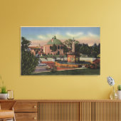 Rosicrucian Park, Brunnen und Gartenblick Leinwanddruck (Insitu (Wohnzimmer))