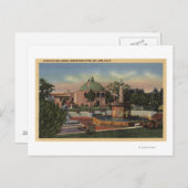 Rosicrucian Park, Brunnen und Gartenblick Postkarte (Vorne/Hinten)
