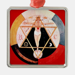 Rosicrucian Symbol des hermetischen Auftrages Ornament Aus Metall