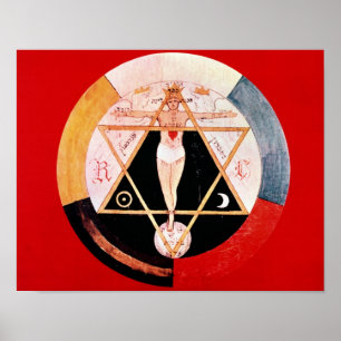 Rosicrucian Symbol des hermetischen Auftrages Poster