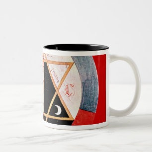 Rosicrucian Symbol des hermetischen Auftrages Zweifarbige Tasse