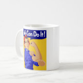 Rosie das Nieteneinschläger-Grafikdesign Kaffeetasse (Vorderseite Links)