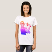 Rosie den Power Lifter in Regenbogen T-Shirt (Vorne ganz)