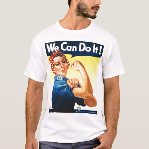 Rosie der Nieteneinschläger-Gelb-Steigungs-T - T-Shirt