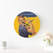 Rosie der Nieteneinschläger können wir ihn tun! Große Wanduhr (Zuhause)