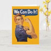 Rosie der Nieteneinschläger können wir ihn tun Karte (Gelbe Blume)