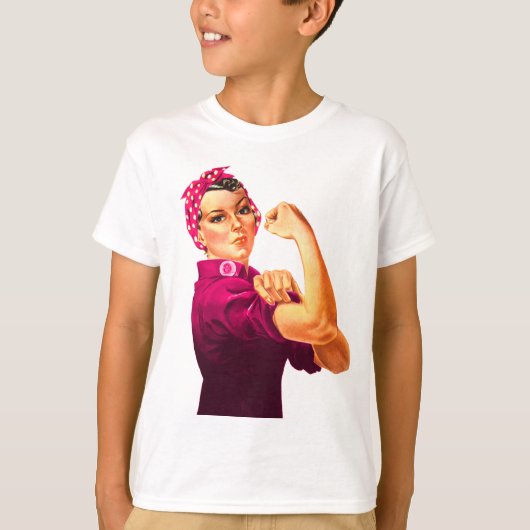 Rosie der Nieteneinschläger - Krebs-Rosa T-Shirt (Vorderseite)