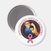 Rosie der Nieteneinschläger stärker als Brustkrebs Magnet (Vorderseite/Rückseite)