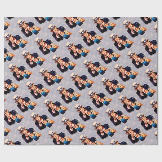 Rosie der Nieteneinschläger- u. Sam- Entwurf Geschenkpapier (Flach)