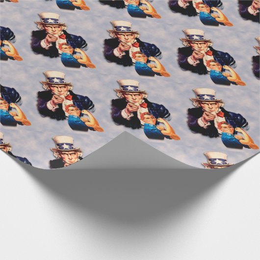 Rosie der Nieteneinschläger- u. Sam- Entwurf Geschenkpapier (Ecke)