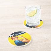 Rosie der Nieteneinschläger - "wir können ihn tun! Sandstein Untersetzer (Seite)